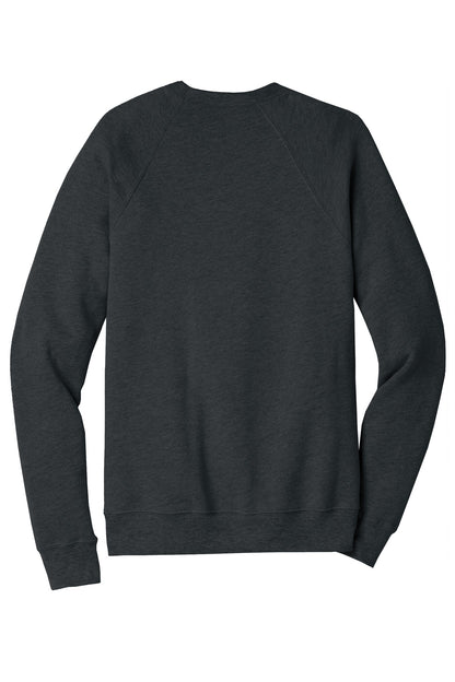 BELLA+CANVAS  Unisex Sponge Fleece Raglan Sweatshirt. BC3901 Dark Grey Heather