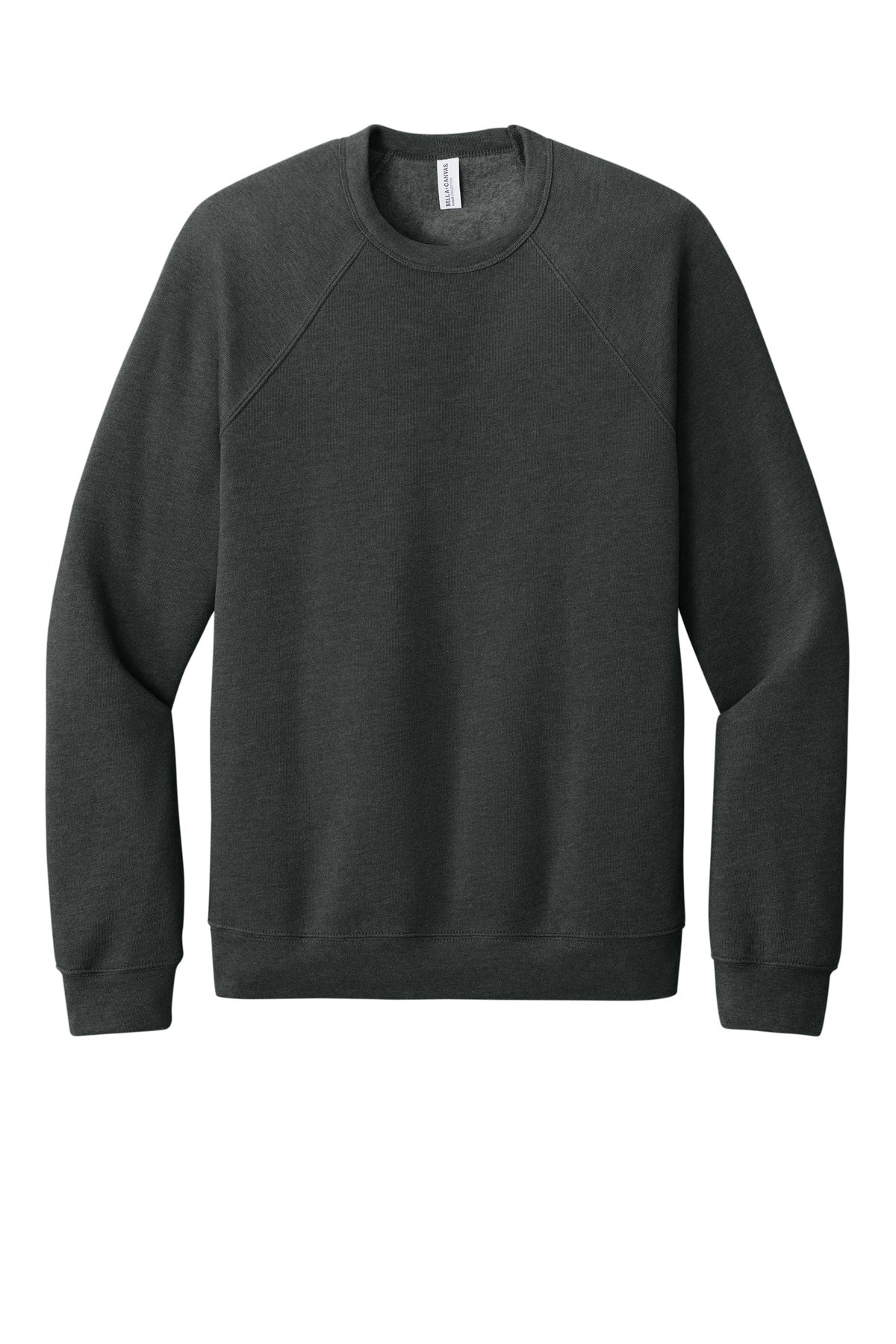 Bella+Canvas Unisex Sponge Fleece Raglan Sweatshirt BC3901 Dark Grey Heather