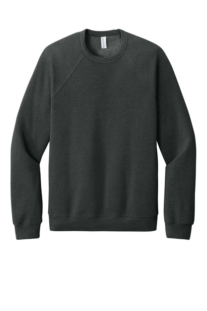 Bella+Canvas Unisex Sponge Fleece Raglan Sweatshirt BC3901 Dark Grey Heather