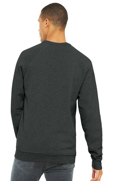 Bella+Canvas Unisex Sponge Fleece Raglan Sweatshirt BC3901 Dark Grey Heather