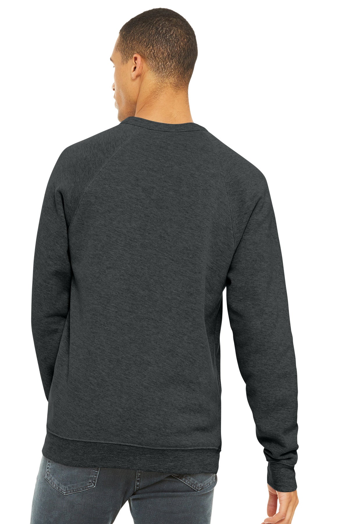 Bella+Canvas Unisex Sponge Fleece Raglan Sweatshirt BC3901 Grey Acid Fleece