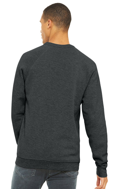 Bella+Canvas Unisex Sponge Fleece Raglan Sweatshirt BC3901 Grey Acid Fleece