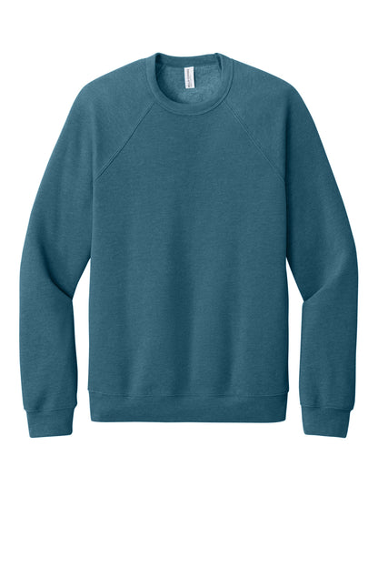 Bella+Canvas Unisex Sponge Fleece Raglan Sweatshirt BC3901 Heather Deep Teal