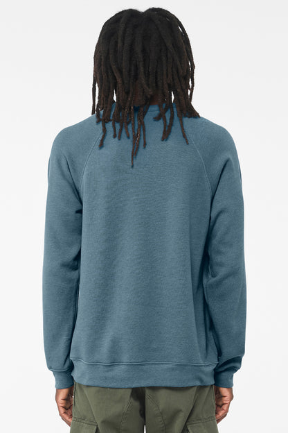 Bella+Canvas Unisex Sponge Fleece Raglan Sweatshirt BC3901 Heather Deep Teal