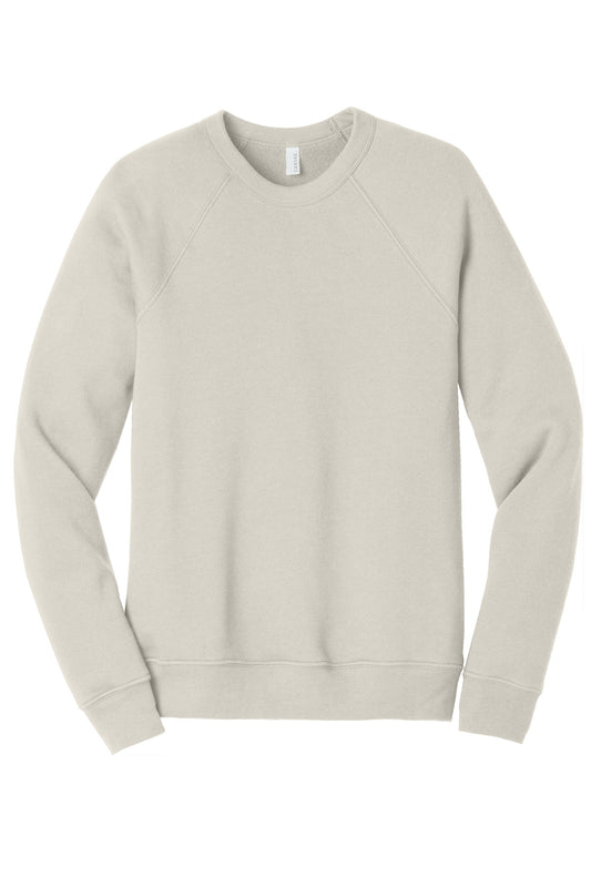 BELLA+CANVAS  Unisex Sponge Fleece Raglan Sweatshirt. BC3901 Heather Dust