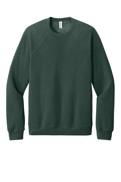 Bella+Canvas Unisex Sponge Fleece Raglan Sweatshirt BC3901 Heather Forest