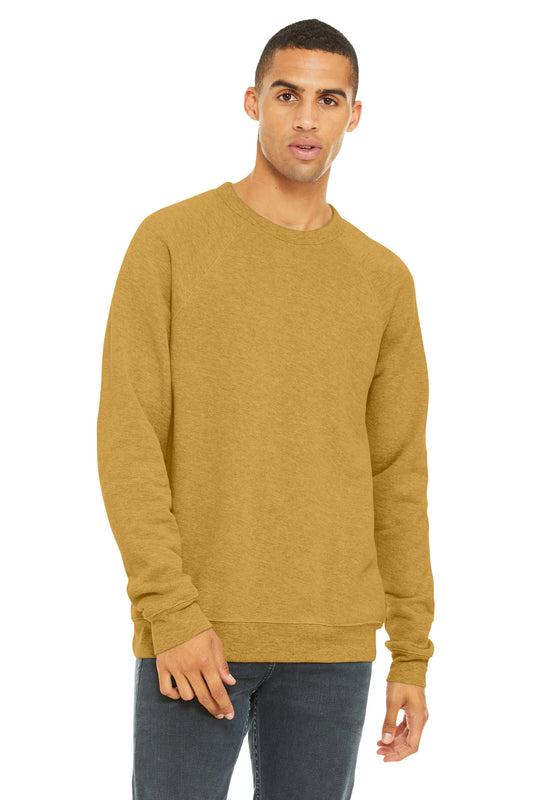 Bella+Canvas Unisex Sponge Fleece Raglan Sweatshirt BC3901 Heather Mustard