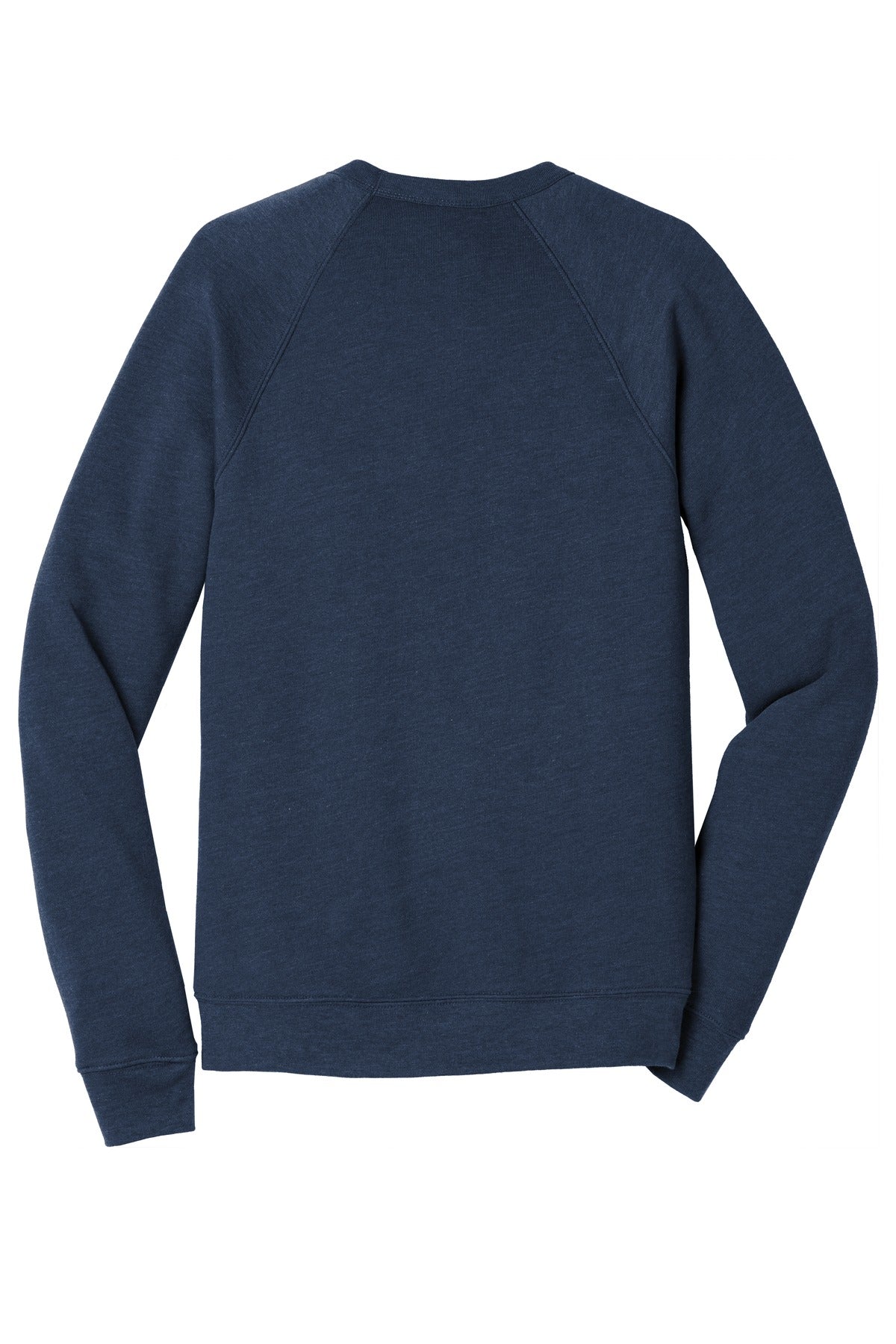 BELLA+CANVAS  Unisex Sponge Fleece Raglan Sweatshirt. BC3901 Heather Navy