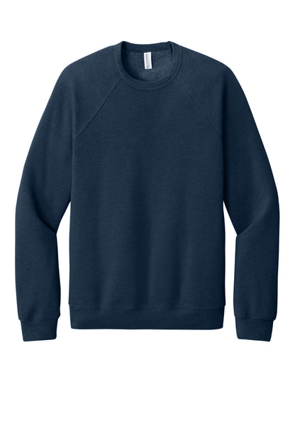 Bella+Canvas Unisex Sponge Fleece Raglan Sweatshirt BC3901 Heather Navy