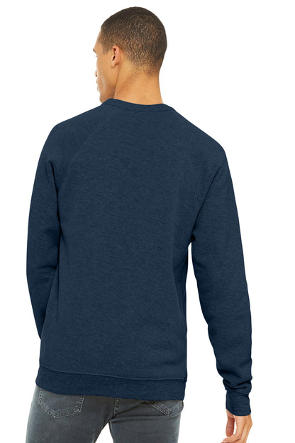 Bella+Canvas Unisex Sponge Fleece Raglan Sweatshirt BC3901 Heather Navy