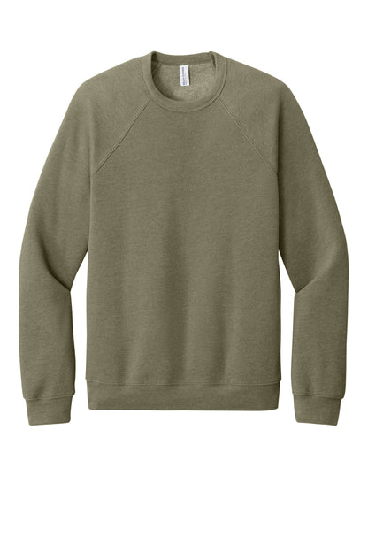 Bella+Canvas Unisex Sponge Fleece Raglan Sweatshirt BC3901 Heather Olive
