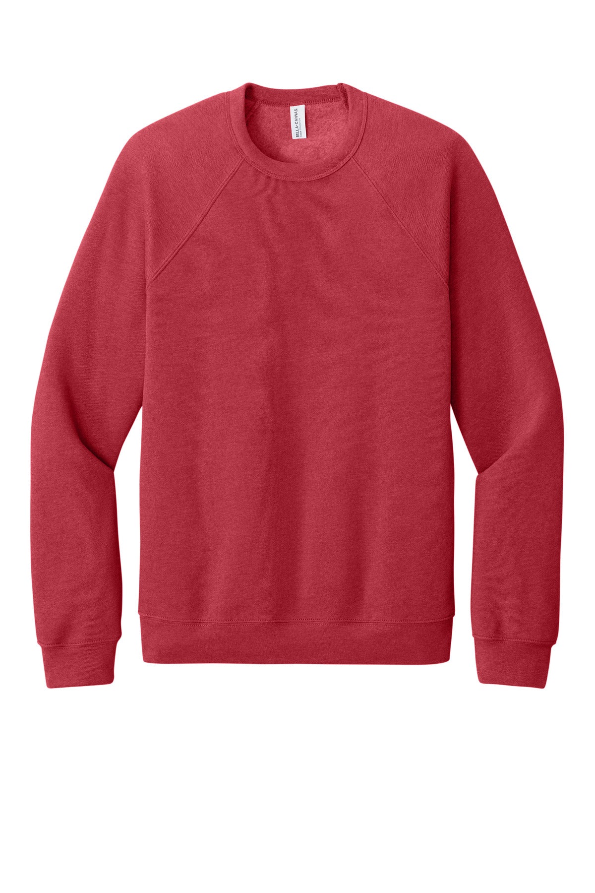 Bella+Canvas Unisex Sponge Fleece Raglan Sweatshirt BC3901 Heather Red