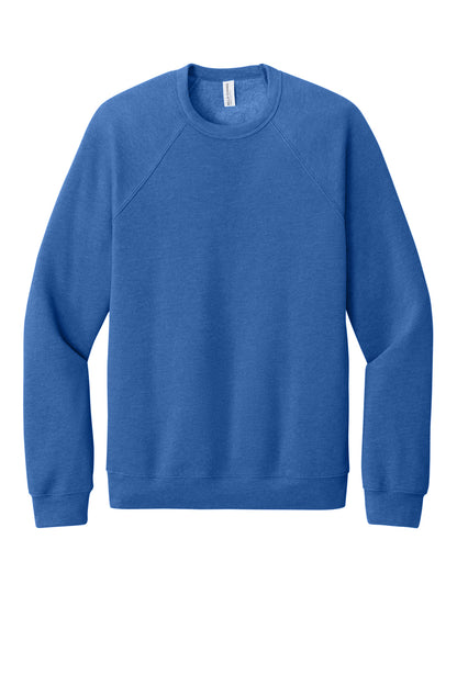 Bella+Canvas Unisex Sponge Fleece Raglan Sweatshirt BC3901 Heather True Royal