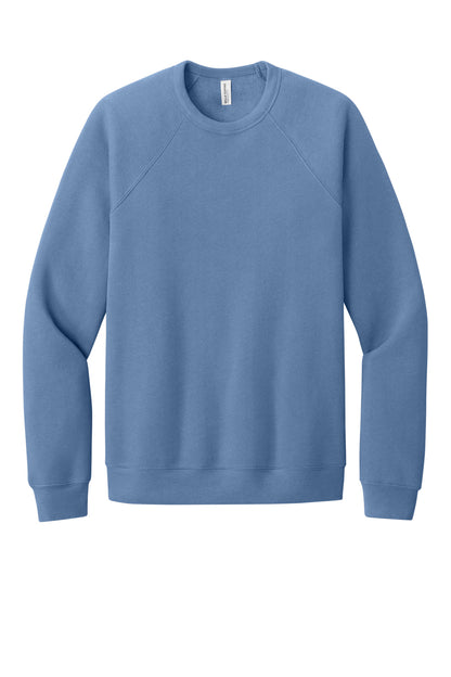 Bella+Canvas Unisex Sponge Fleece Raglan Sweatshirt BC3901 Lavender Blue