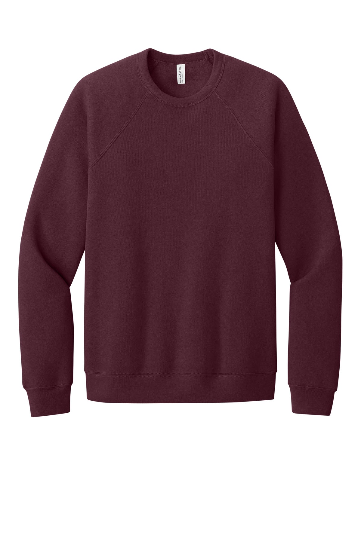 Bella+Canvas Unisex Sponge Fleece Raglan Sweatshirt BC3901 Maroon