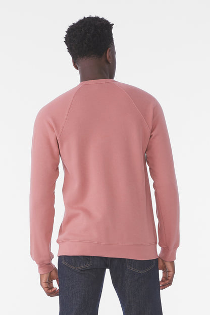 Bella+Canvas Unisex Sponge Fleece Raglan Sweatshirt BC3901 Mauve