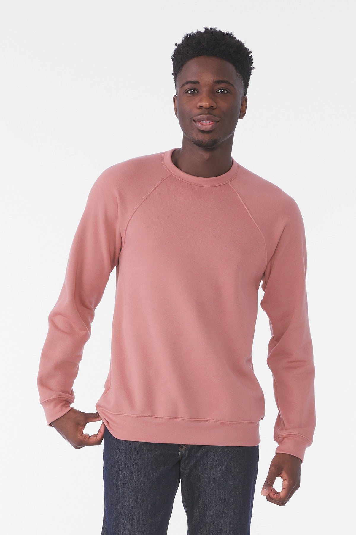 Bella+Canvas Unisex Sponge Fleece Raglan Sweatshirt BC3901 Mauve