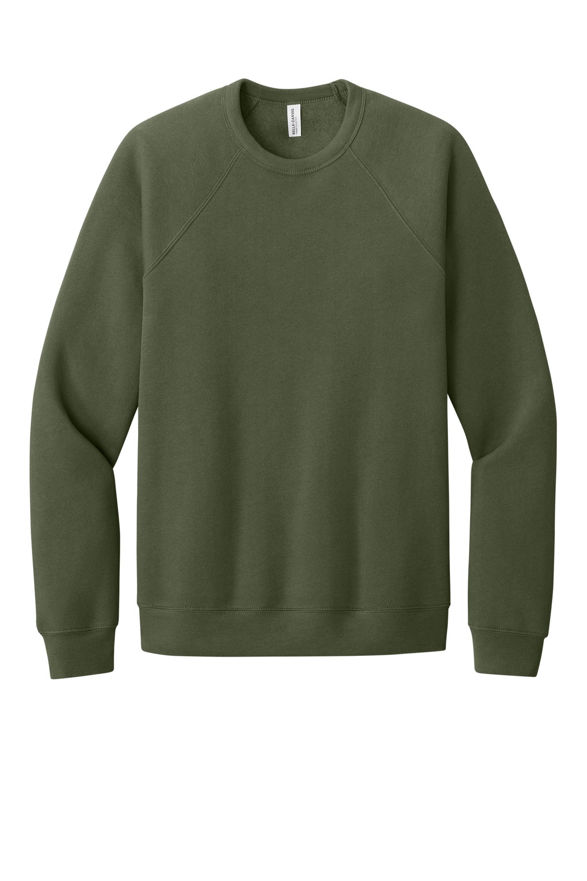 Bella+Canvas Unisex Sponge Fleece Raglan Sweatshirt BC3901 Military Green