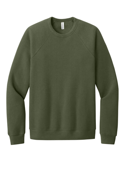 Bella+Canvas Unisex Sponge Fleece Raglan Sweatshirt BC3901 Military Green