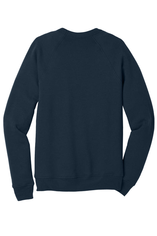 BELLA+CANVAS  Unisex Sponge Fleece Raglan Sweatshirt. BC3901 Navy
