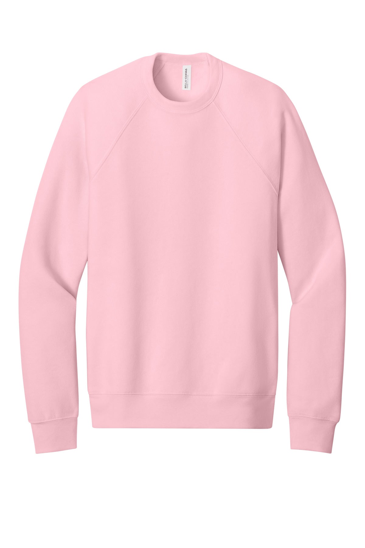 Bella+Canvas Unisex Sponge Fleece Raglan Sweatshirt BC3901 Pink