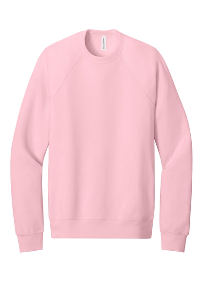Bella+Canvas Unisex Sponge Fleece Raglan Sweatshirt BC3901 Pink