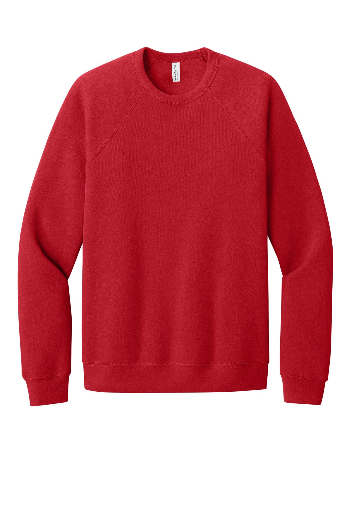 Bella+Canvas Unisex Sponge Fleece Raglan Sweatshirt BC3901 Red