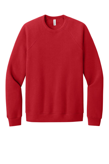 Bella+Canvas Unisex Sponge Fleece Raglan Sweatshirt BC3901 Red