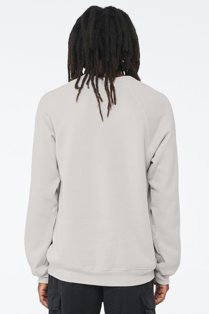 Bella+Canvas Unisex Sponge Fleece Raglan Sweatshirt BC3901 Silver