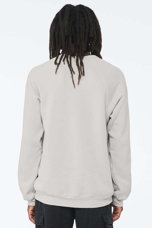 Bella+Canvas Unisex Sponge Fleece Raglan Sweatshirt BC3901 Silver