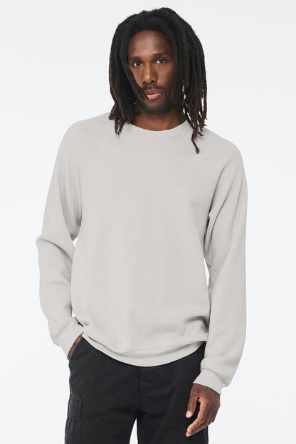 Bella+Canvas Unisex Sponge Fleece Raglan Sweatshirt BC3901 Silver
