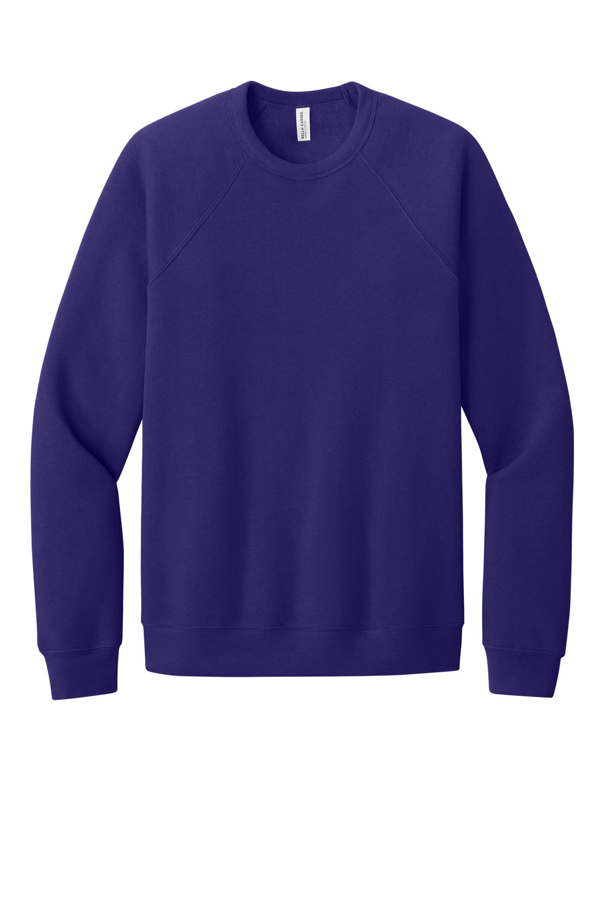 Bella+Canvas Unisex Sponge Fleece Raglan Sweatshirt BC3901 Team Purple
