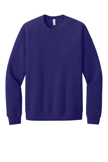 Bella+Canvas Unisex Sponge Fleece Raglan Sweatshirt BC3901 Team Purple