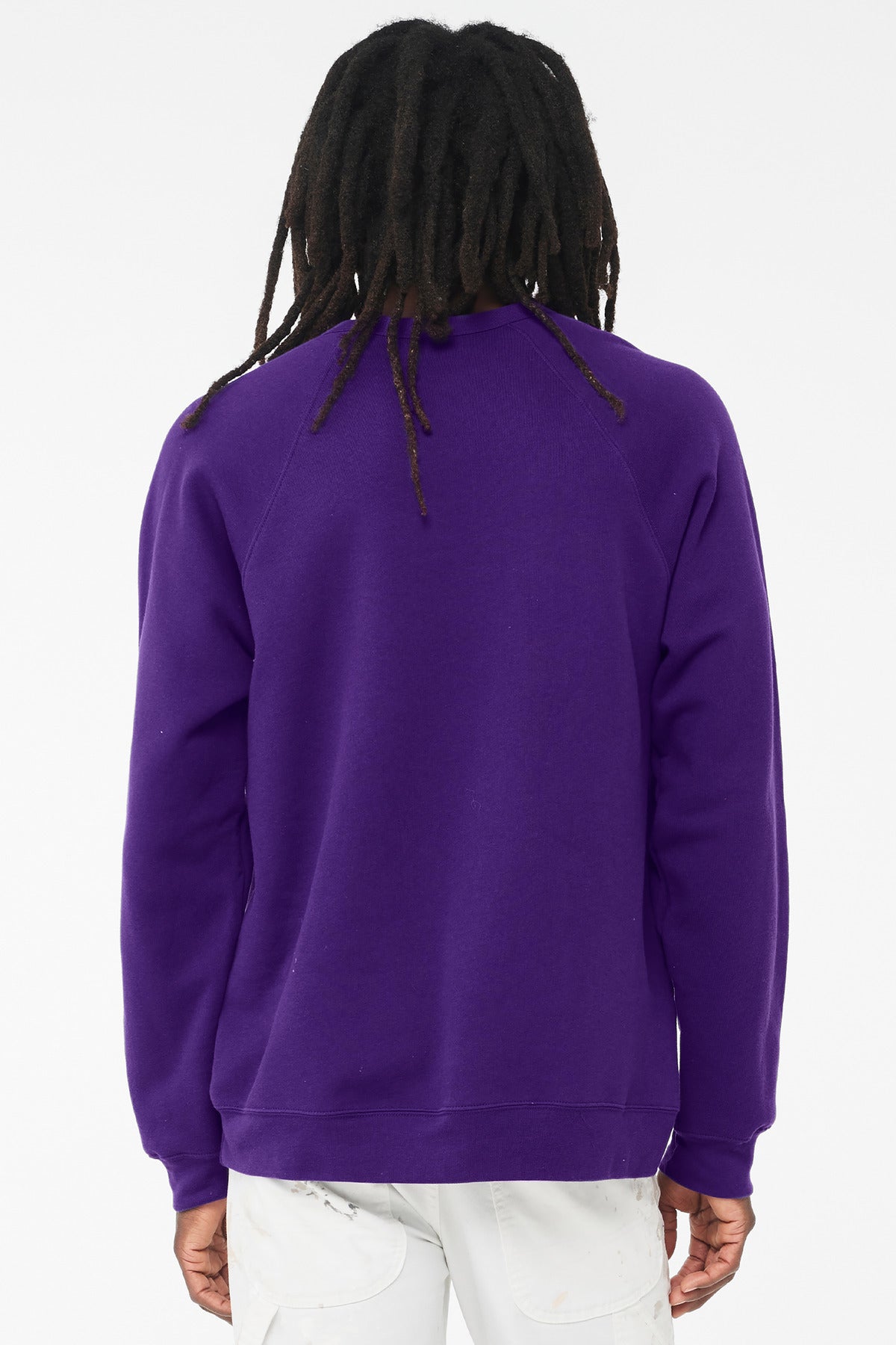 Bella+Canvas Unisex Sponge Fleece Raglan Sweatshirt BC3901 Team Purple