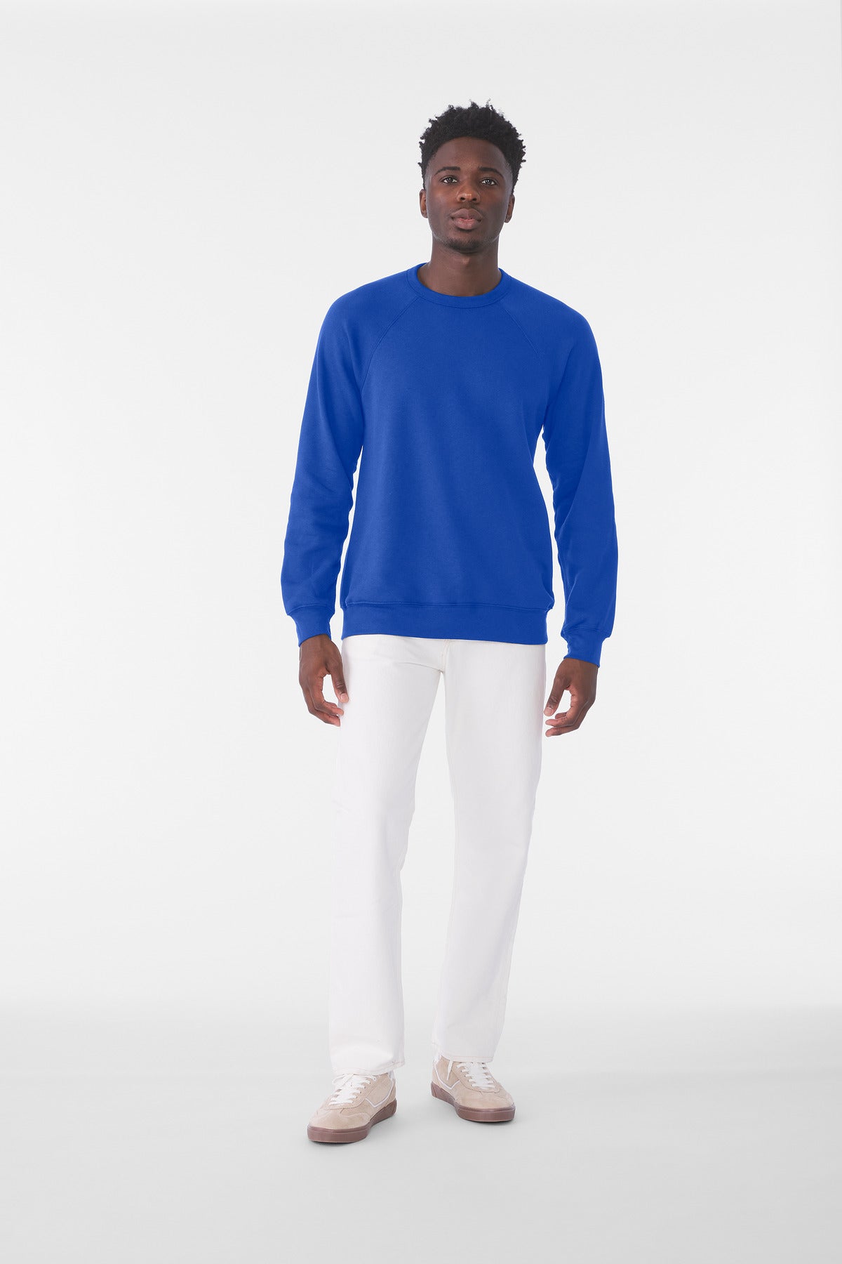 BELLA+CANVAS Unisex Sponge Fleece Raglan Sweatshirt. BC3901 True Royal