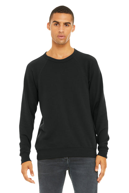 Bella+Canvas Unisex Sponge Fleece Raglan Sweatshirt BC3901 Vintage Black