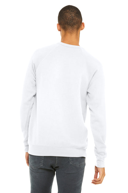 Bella+Canvas Unisex Sponge Fleece Raglan Sweatshirt BC3901 White