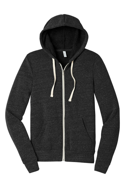 Bella+Canvas Unisex Triblend Sponge Fleece Full-Zip Hoodie BC3909 Charcoal-Black Triblend