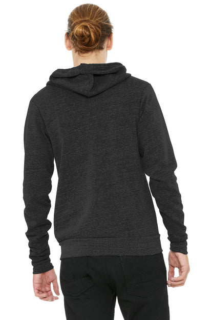 Bella+Canvas Unisex Triblend Sponge Fleece Full-Zip Hoodie BC3909 Charcoal-Black Triblend