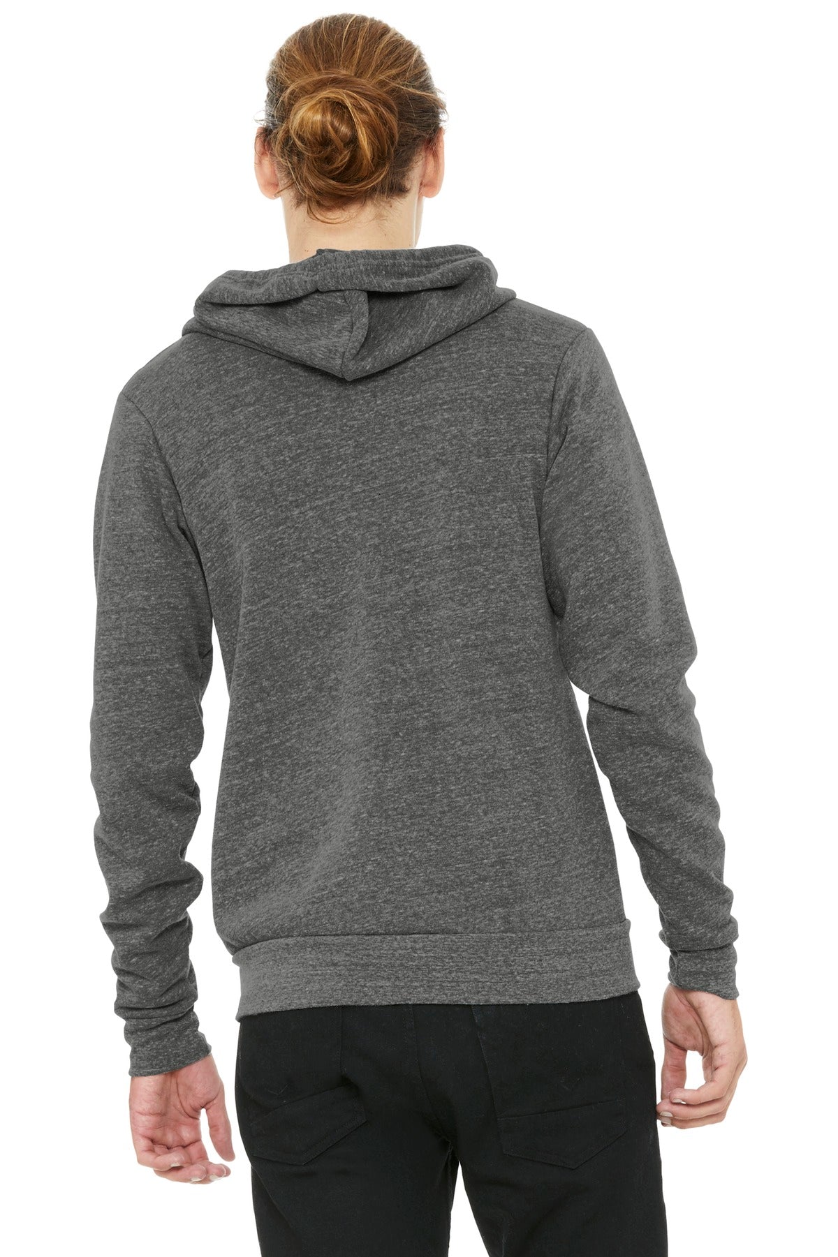 BELLA+CANVAS  Unisex Triblend Sponge Fleece Full-Zip Hoodie. BC3909 Grey Triblend