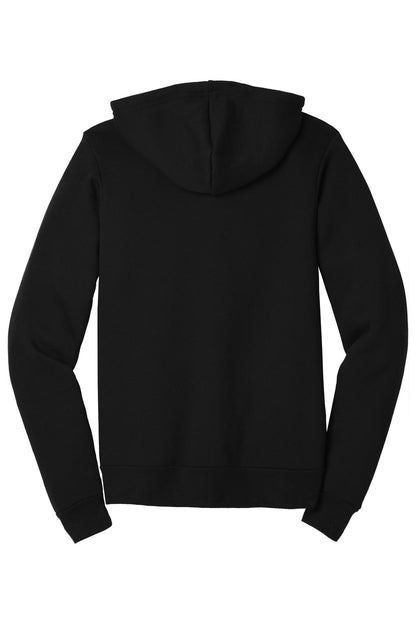 BELLA+CANVAS  Unisex Triblend Sponge Fleece Full-Zip Hoodie. BC3909 Solid Black Triblend