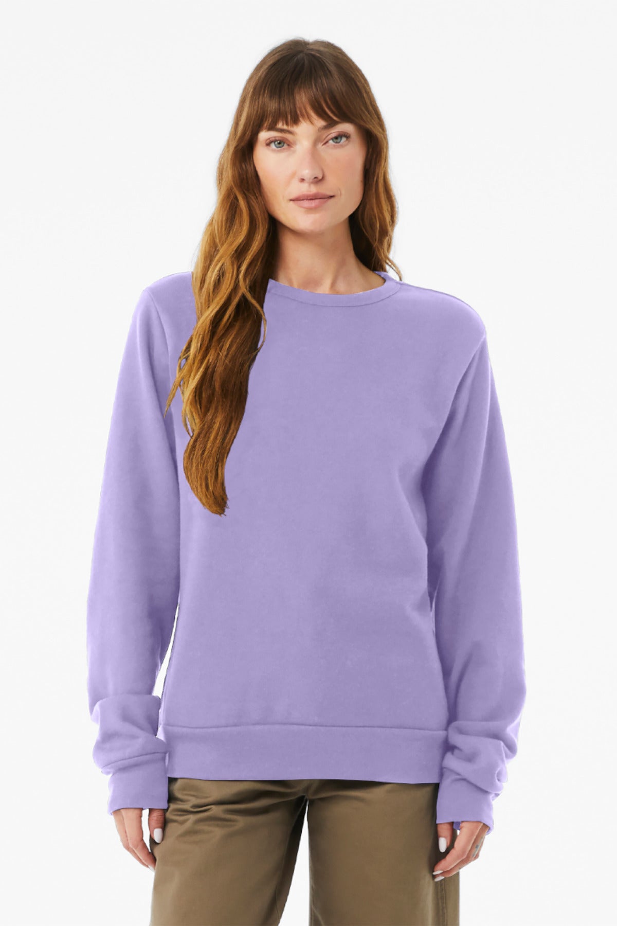 Bella+Canvas Unisex Sponge Fleece Classic Crewneck Sweatshirt BC3911 Dark Lavender