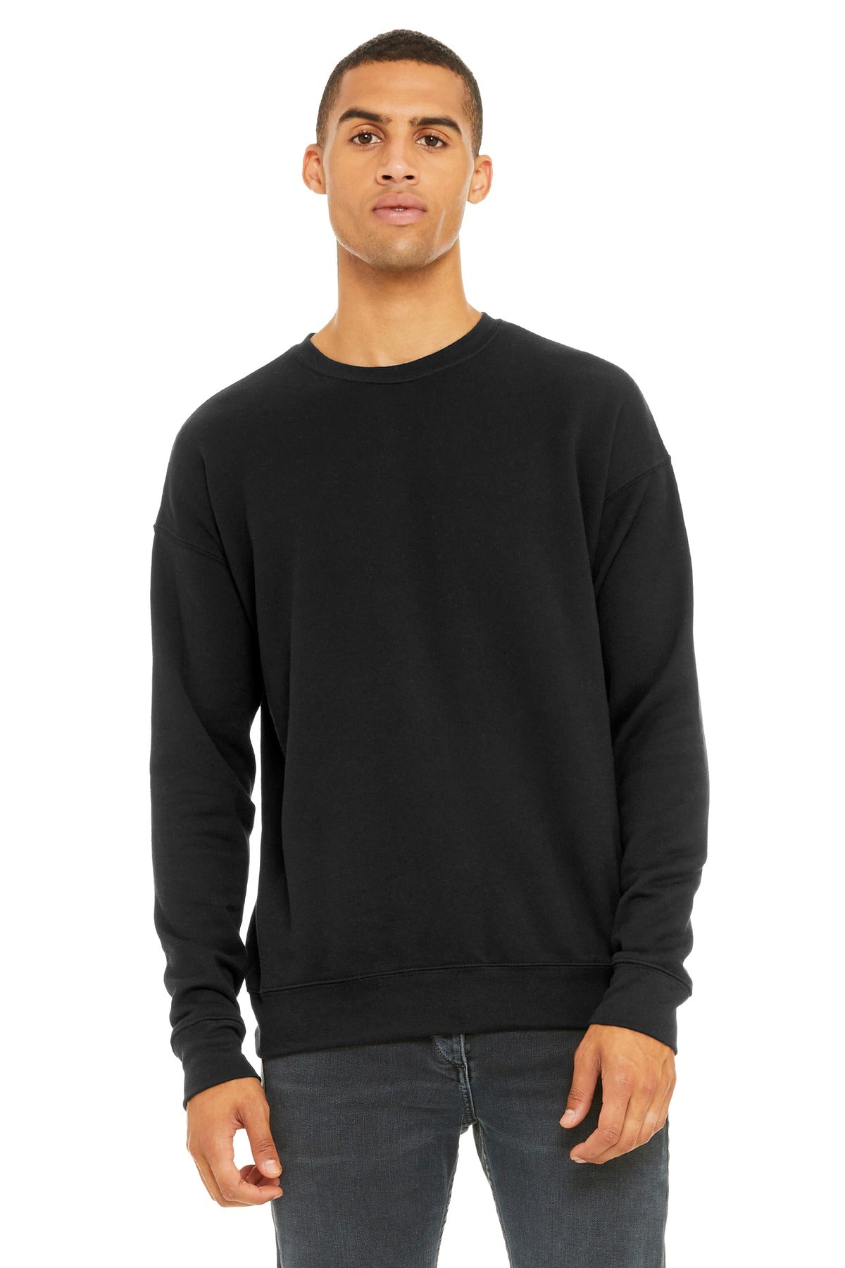 BELLA+CANVAS  Unisex Sponge Fleece Drop Shoulder Sweatshirt. BC3945 Black