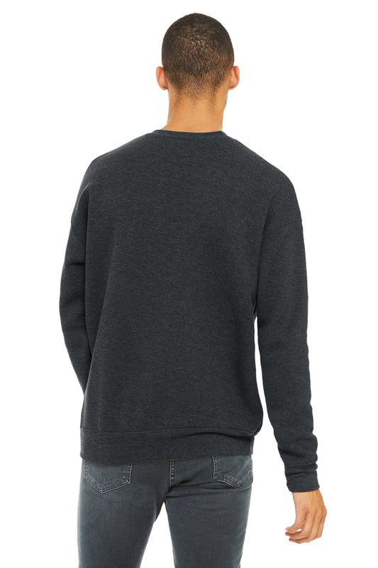 BELLA+CANVAS  Unisex Sponge Fleece Drop Shoulder Sweatshirt. BC3945 Dark Grey Heather