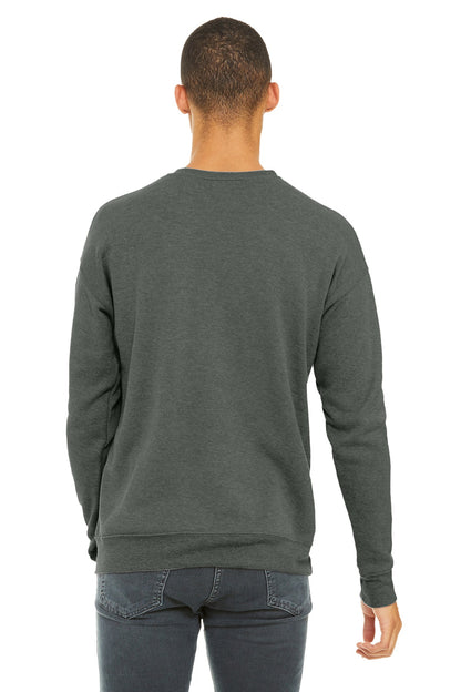 BELLA+CANVAS  Unisex Sponge Fleece Drop Shoulder Sweatshirt. BC3945 Deep Heather