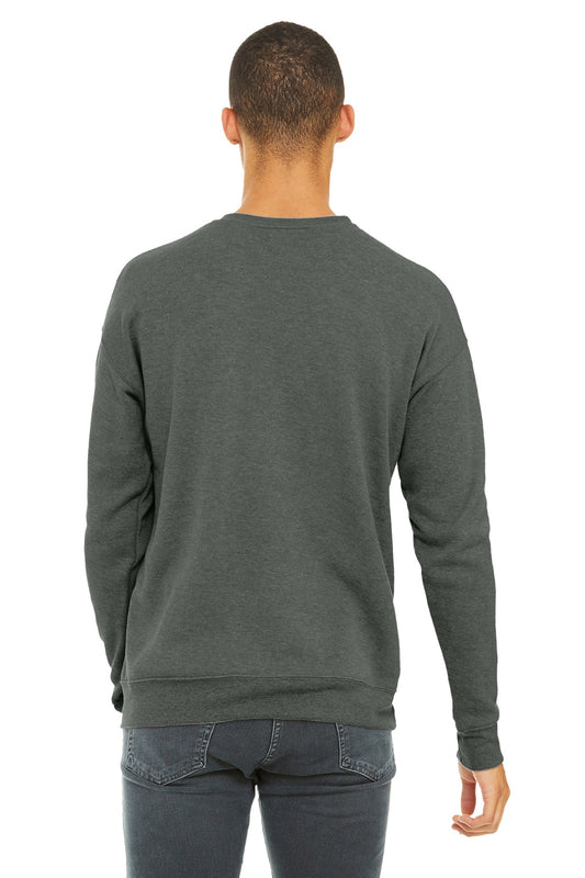 BELLA+CANVAS  Unisex Sponge Fleece Drop Shoulder Sweatshirt. BC3945 Deep Heather
