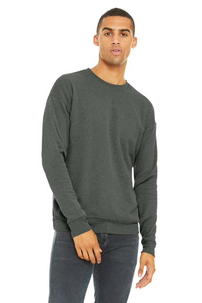 BELLA+CANVAS  Unisex Sponge Fleece Drop Shoulder Sweatshirt. BC3945 Deep Heather