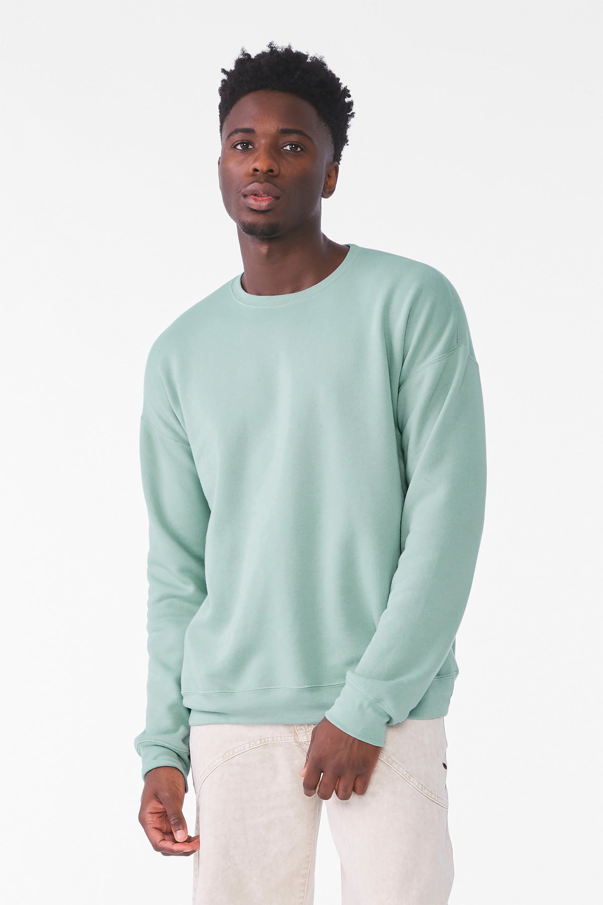 Bella+Canvas Unisex Sponge Fleece Drop Shoulder Sweatshirt BC3945 Dusty Blue