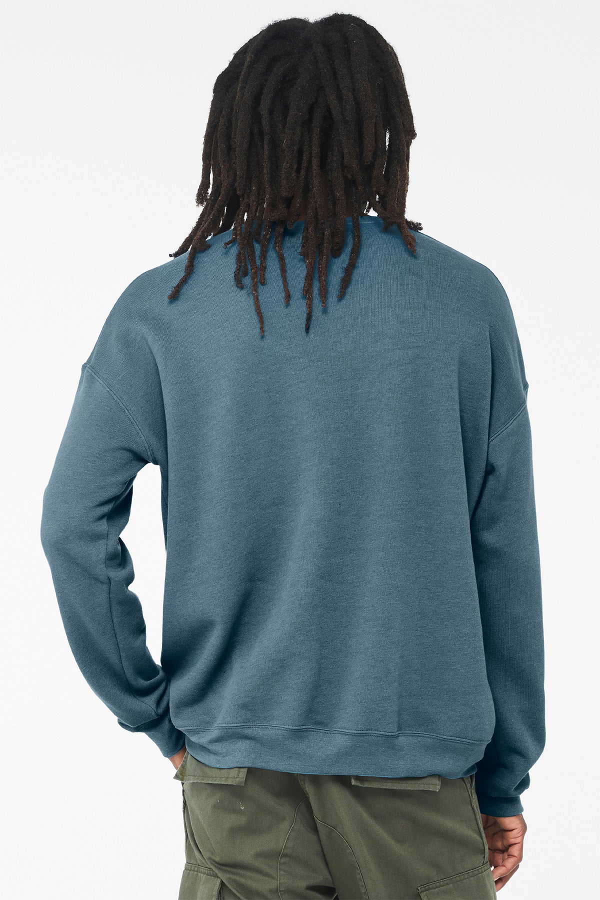 Bella+Canvas Unisex Sponge Fleece Drop Shoulder Sweatshirt BC3945 Heather Deep Teal
