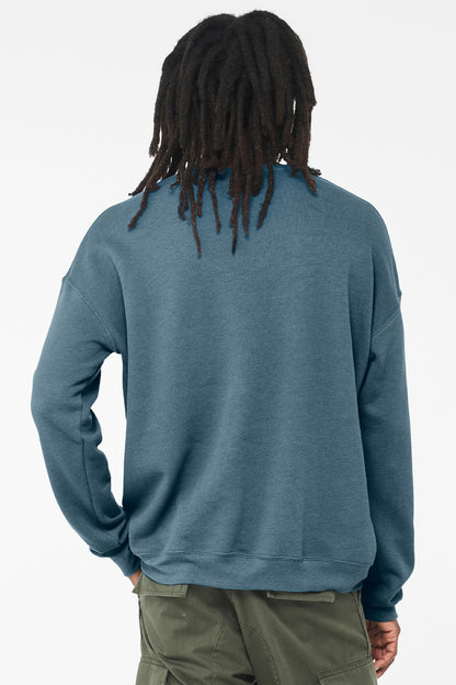 Bella+Canvas Unisex Sponge Fleece Drop Shoulder Sweatshirt BC3945 Heather Deep Teal